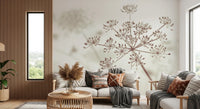 Cow Parsley Sepia Wall Mural