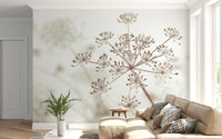 Cow Parsley Sepia Wall Mural