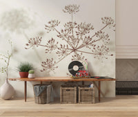 Cow Parsley Sepia Wall Mural