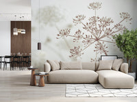 Cow Parsley Sepia Wall Mural
