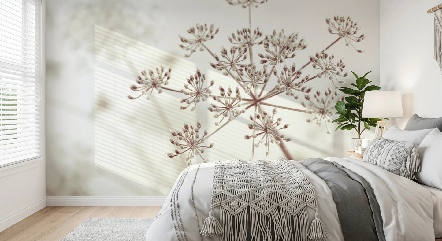 Cow Parsley Sepia Wall Mural