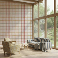 Cozy plaid-style checkered wallpaper with gentle warm shading.