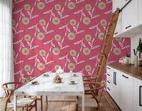 Cozy Scandi Flower Rose Clay - Craft Botanical Wallpaper⁠