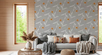 Cozy Scandi Flower Warm Linen - Craft Botanical Wallpaper⁠