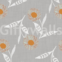 Cozy Scandi Flower Warm Linen - Craft Botanical Wallpaper⁠