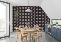Cozy Scandi Folk Charcoal Warm Linen - Craft Stripe Wallpaper⁠