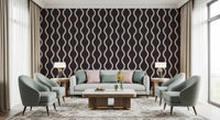 Cozy Scandi Folk Charcoal Warm Linen - Craft Stripe Wallpaper⁠