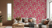 Cozy Scandi Folk Dot Floral Rose Clay - Craft Circle Wallpaper⁠