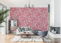 Cozy Scandi Folk Dot Floral Rose Clay - Craft Circle Wallpaper⁠