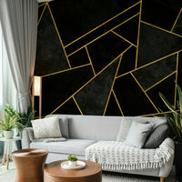 Elegant black mosaic design with subtle cracks for a dramatic look

