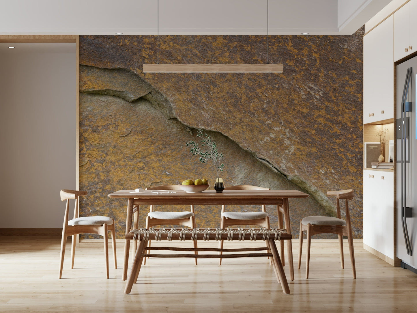 Cracked Stone Wall Wall Mural -2566606