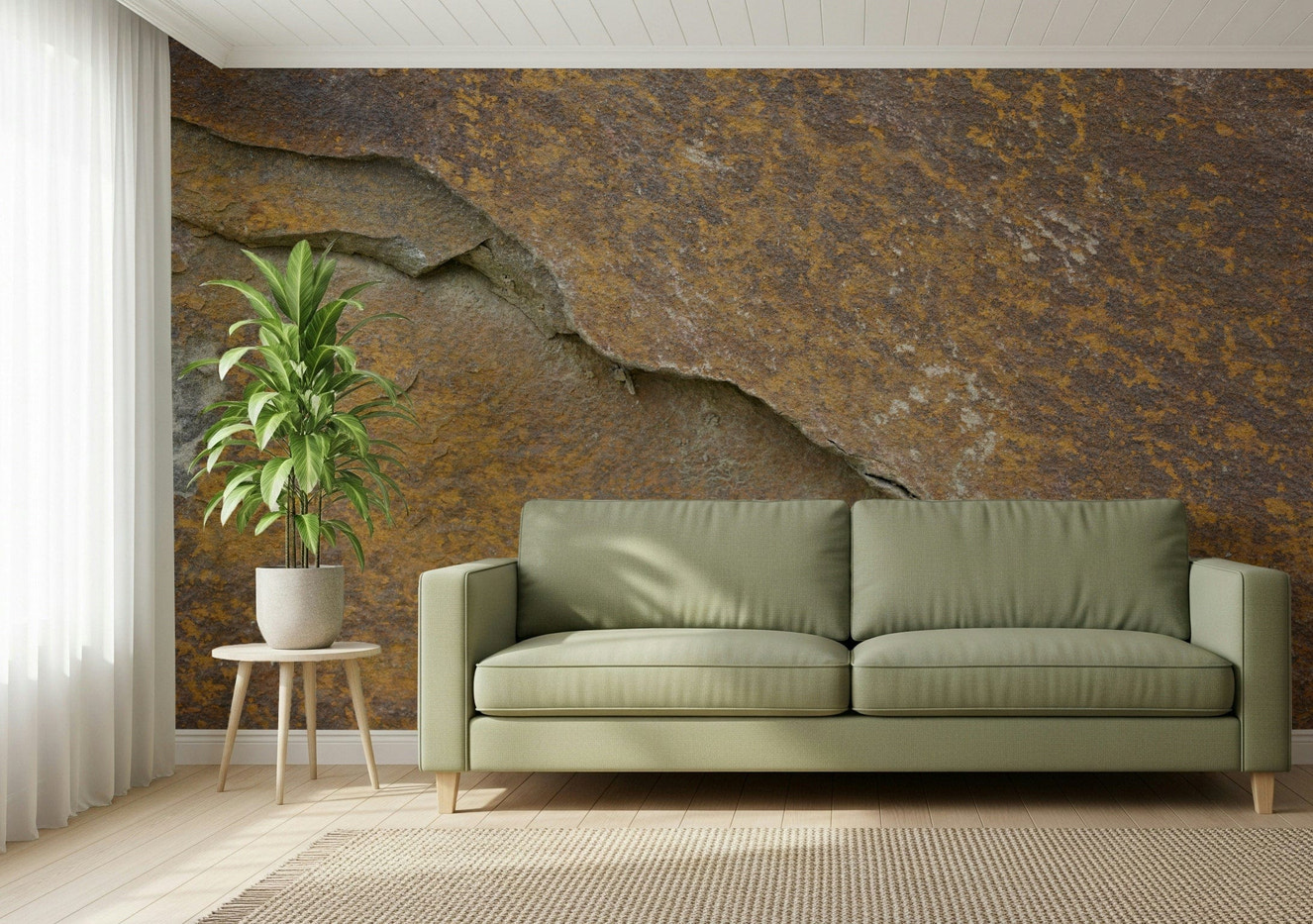 Cracked Stone Wall Wall Mural -2566606