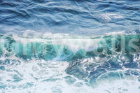 Crashing Teal peel and stick wallpaper ocean foam detail