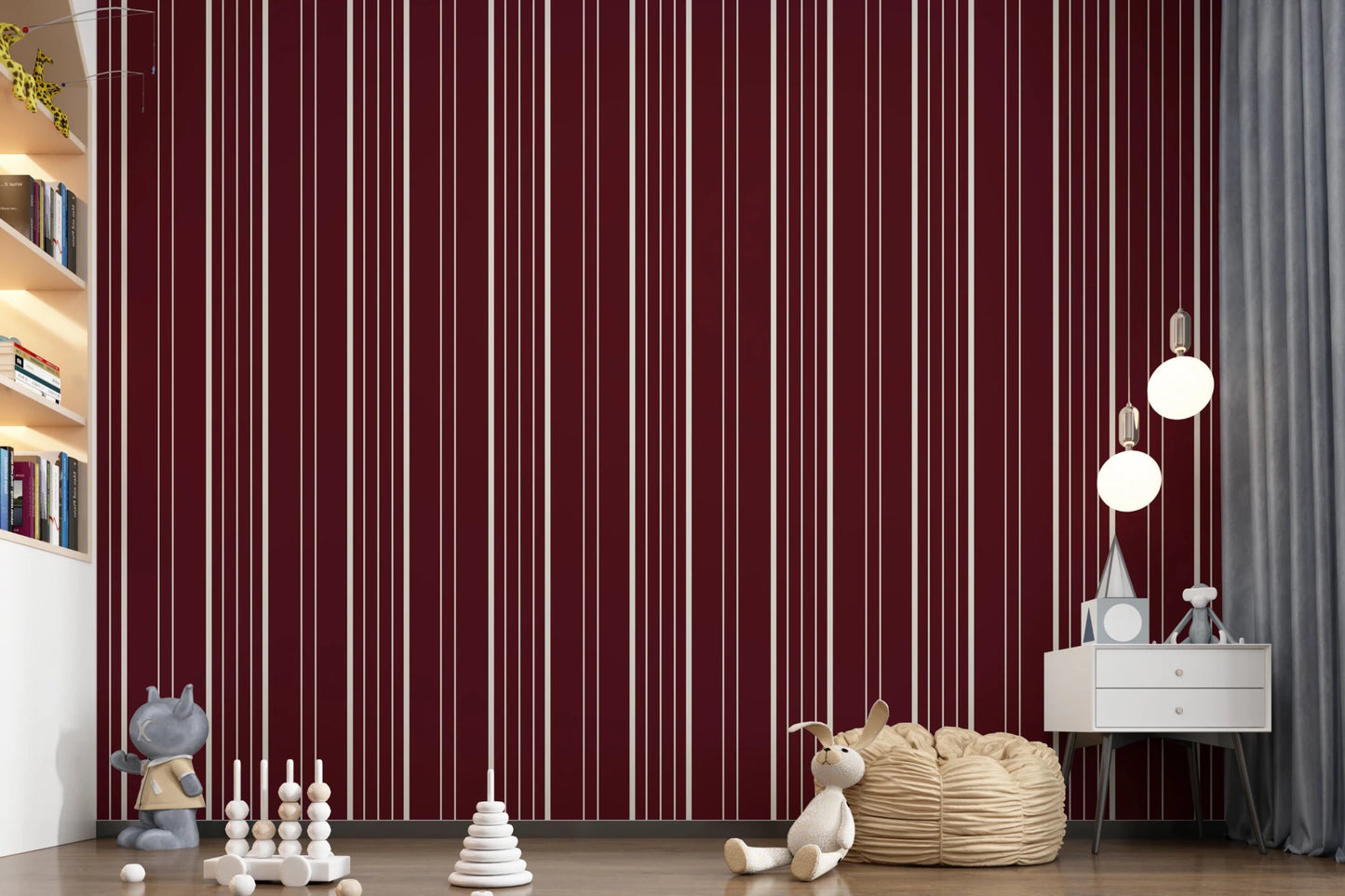 Crimson Stripes Wallpaper⁠