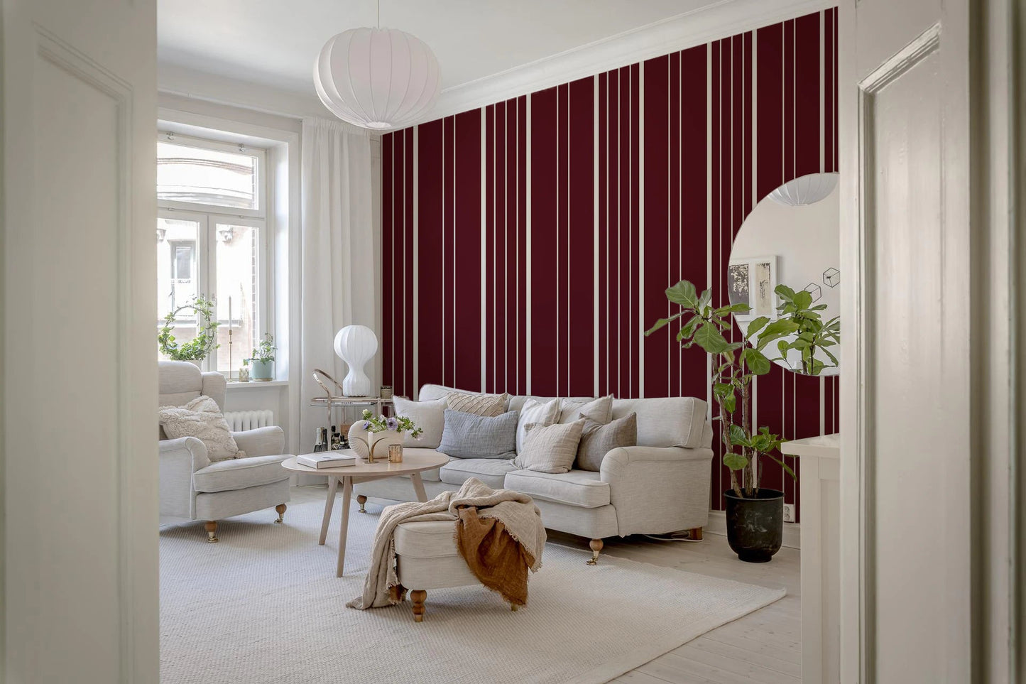 Crimson Stripes Wallpaper⁠