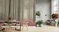 Deep forest look Crimson Whisper Woods wallpaper.
