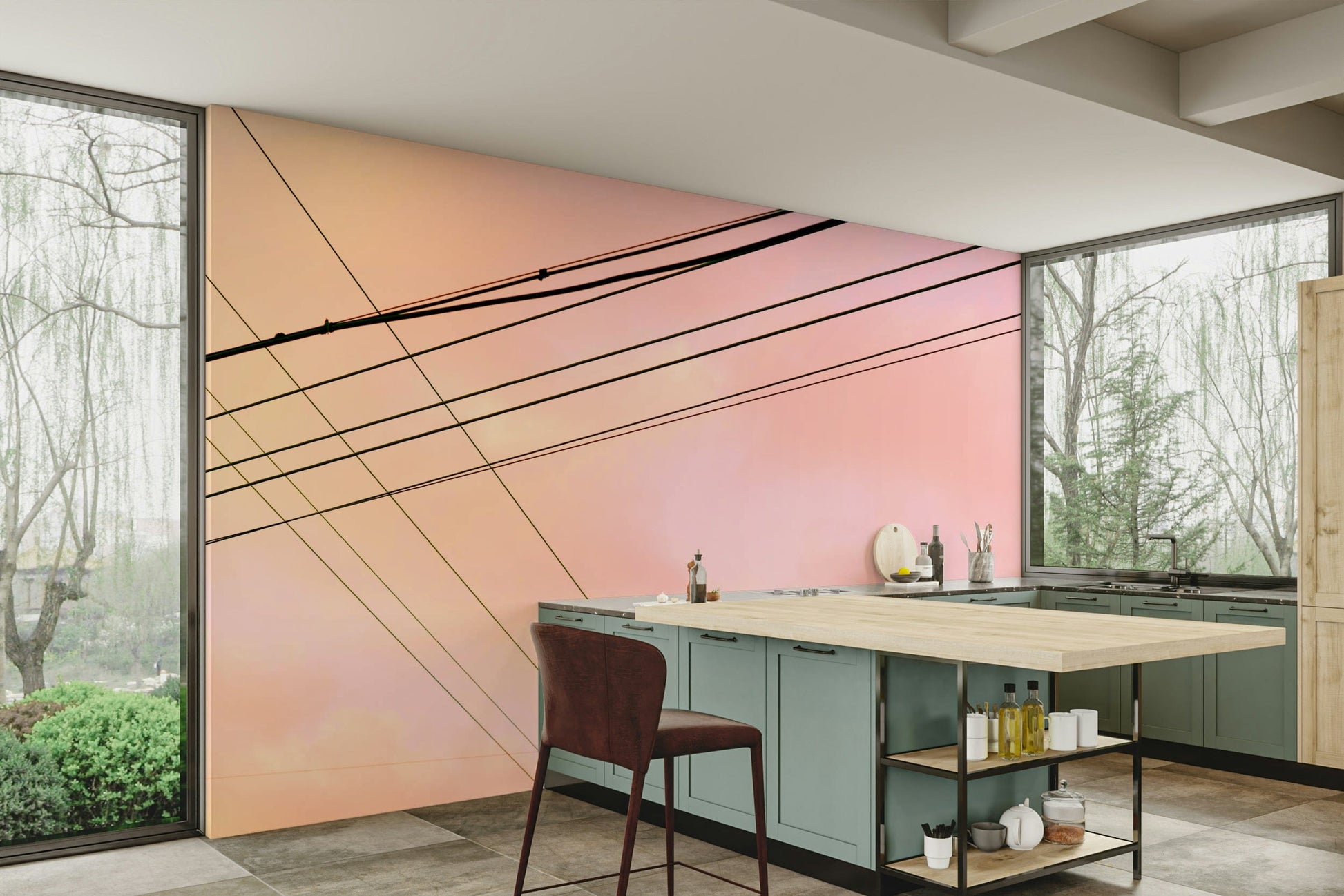 A classic abstract design wallpaper for walls.

