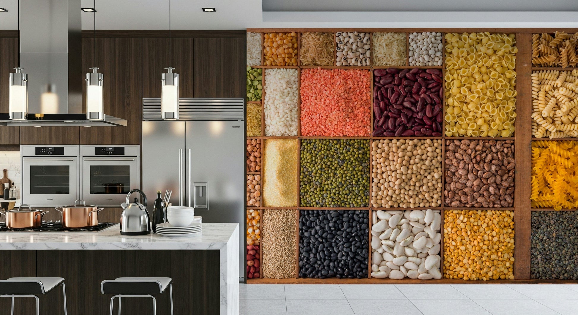 Odd vibrant food arrangement, a captivating Culinary Canvas wallpaper.