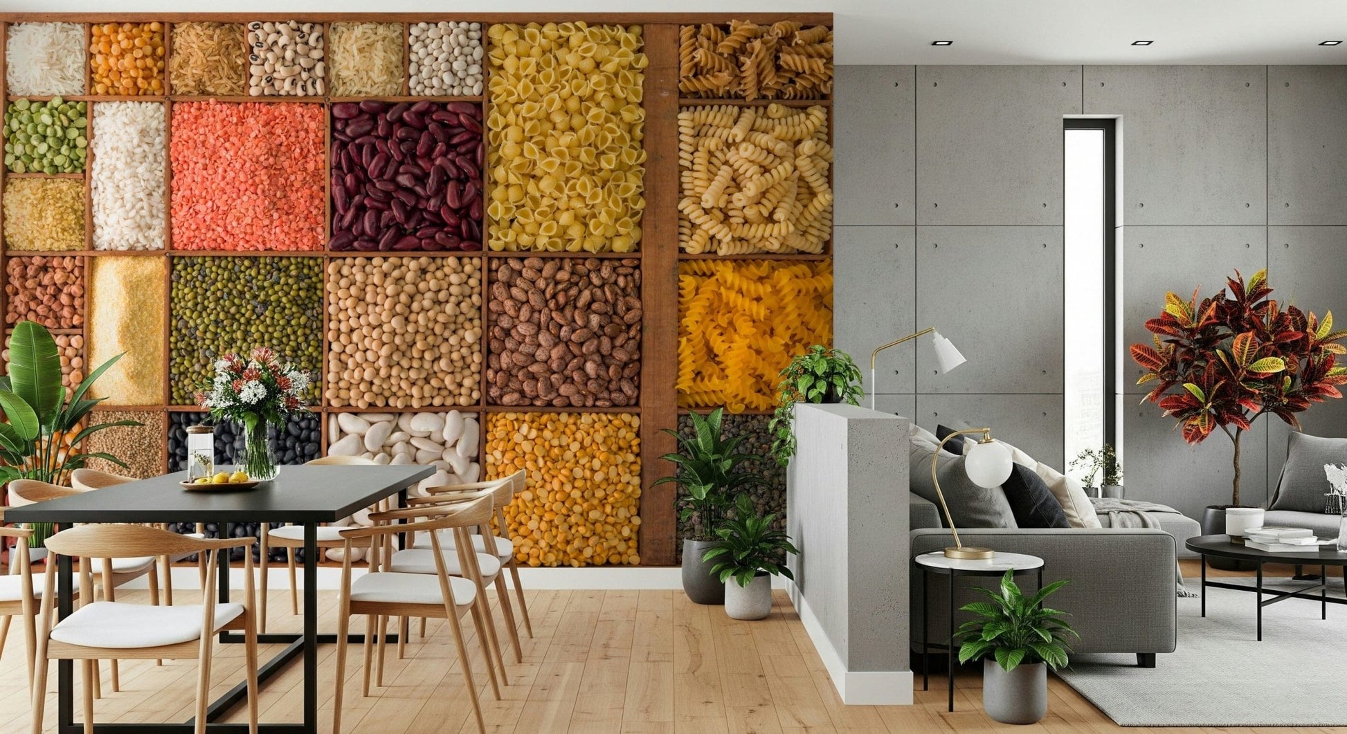 Many colorful tiny seeds and pasta shapes, Culinary Canvas wallpaper.