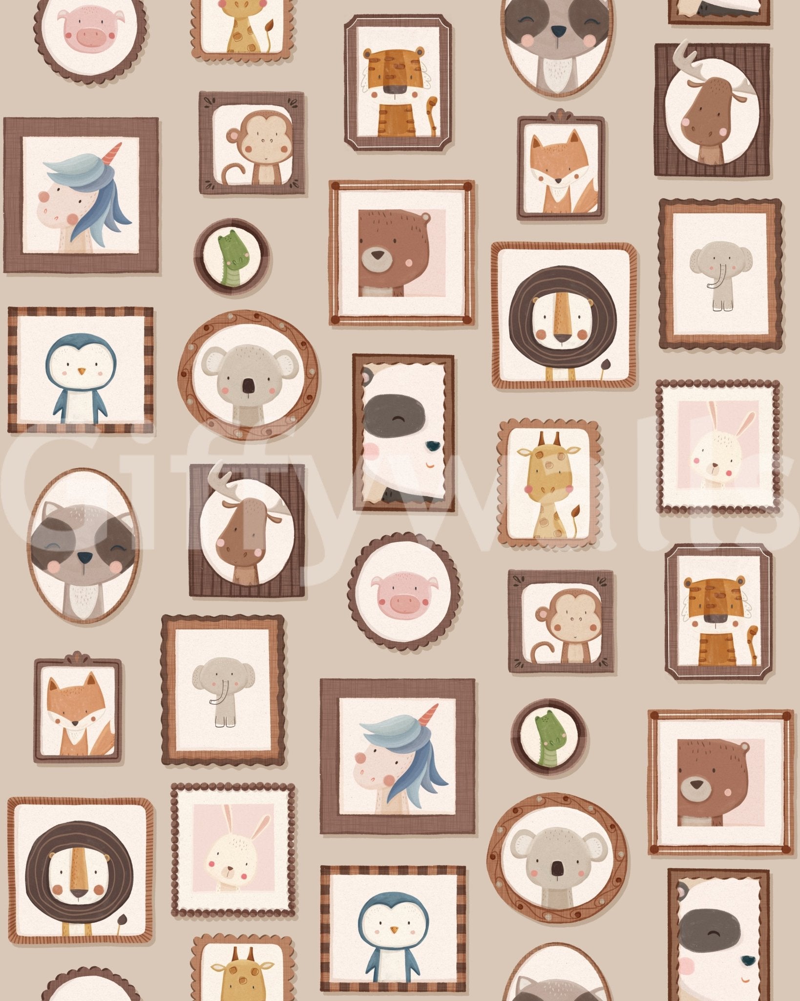 Cute Animal Frames Wallpaper⁠