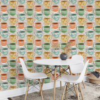 Coffee mug wall decor in grey tones
