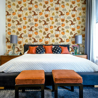 Festive Halloween wallpaper for nursery