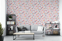 Reindeer and forest wallpaper design for playroom

