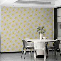 Warm and playful sun design wallpaper for baby room

