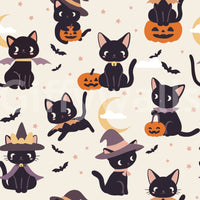 Cute Halloween Witch Cats eerie wallpaper for walls

