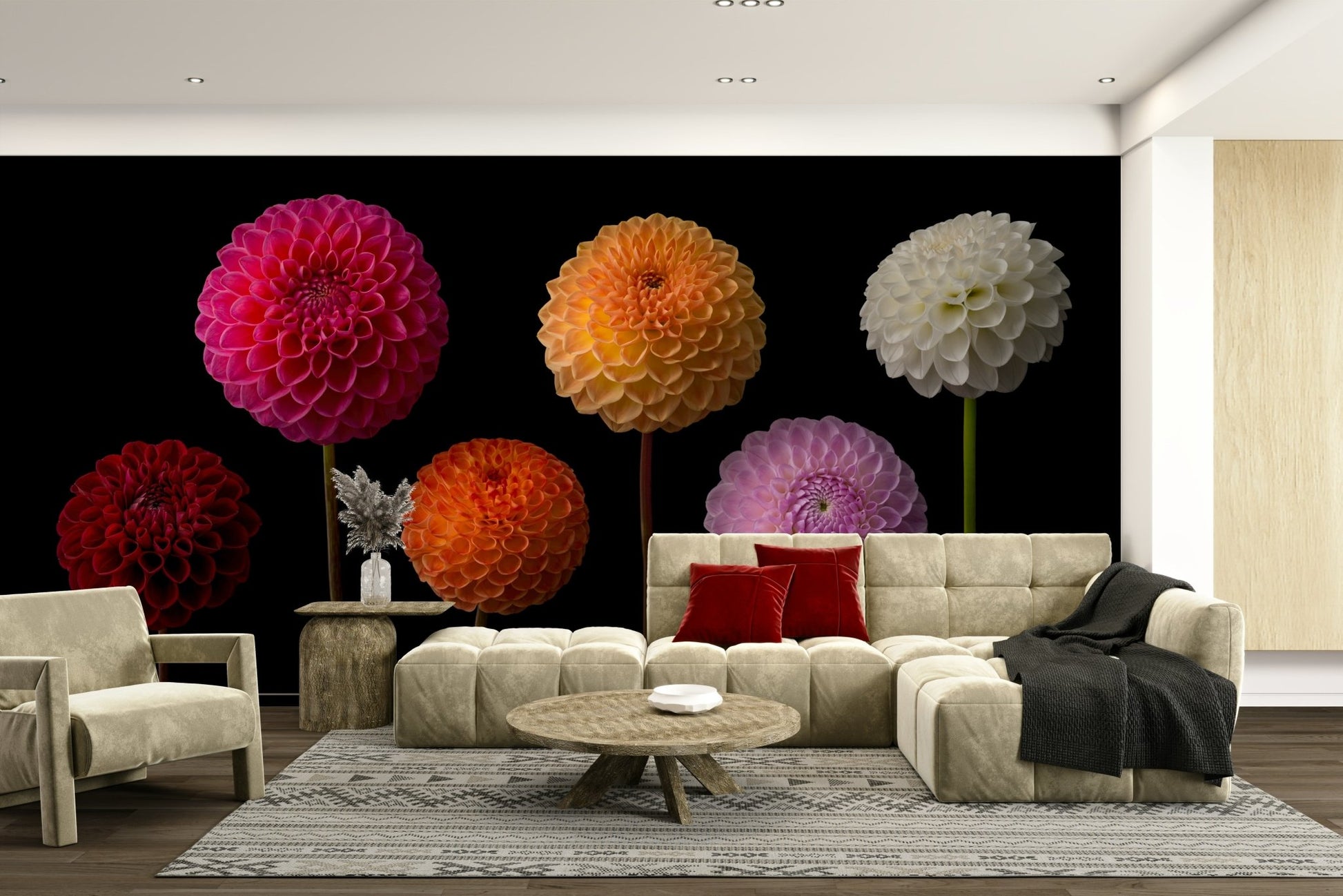 Vibrant floral wallpaper for walls

