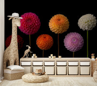 Large floral wall decor


