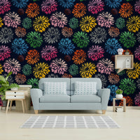 Wallpaper with a navy blue background.

