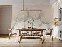 A tranquil subtle floral wall mural for your decor.

