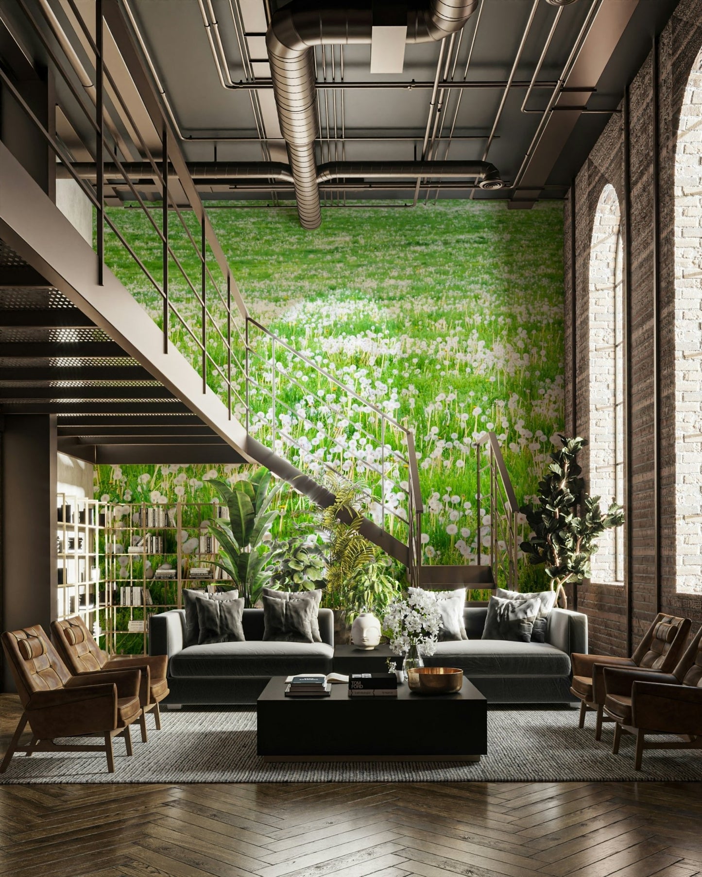 Nature mural for bedroom or reading space
