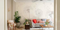 The colors are soft and gentle, with pale grays, beiges, and muted tones.

