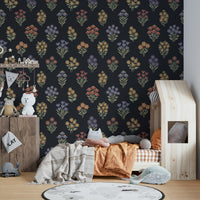 Perfect wallpaper for a sophisticated study or library.

