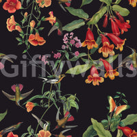 A high-quality dark botanical wall mural for walls.

