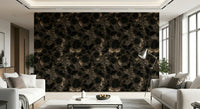 Nocturnal Botanical Wall Mural – Moody, elegant mural capturing a secretive night garden ambiance.