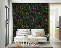 Wallpaper with a unique, elegant floral design

