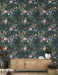 Dreamlike floral wallpaper with light, misty petal textures.