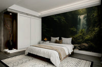 A classic forest scene wallpaper for walls.

