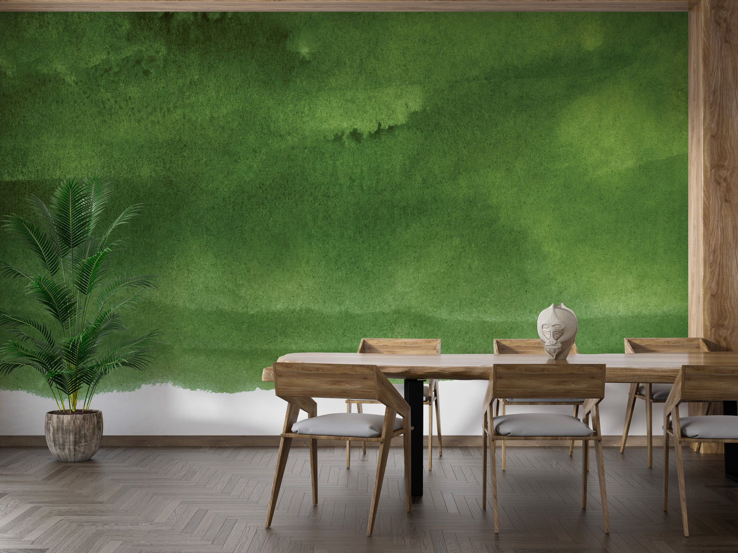 Dark Green Peel and Stick Wallpaper Mural - Giffywalls