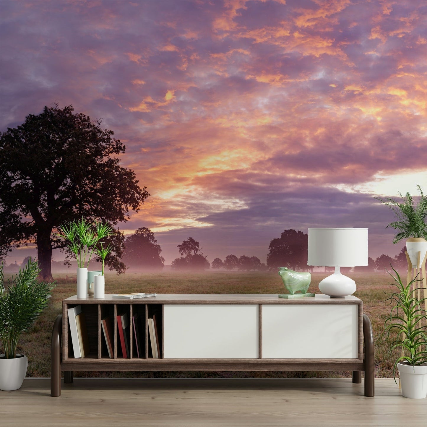 sunrise wallpaper for a bedroom

