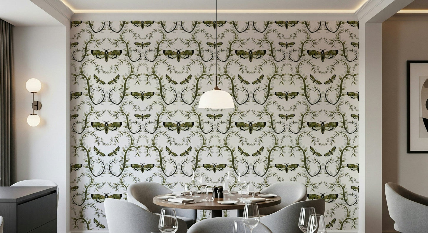 Death's - Head Hawkmoth Garden Wallpaper⁠