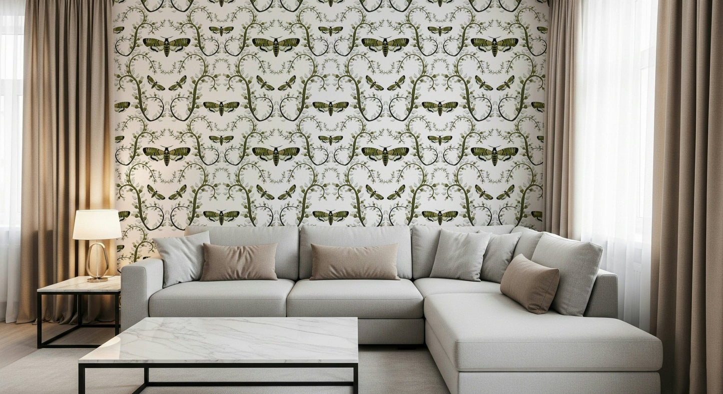 Death's - Head Hawkmoth Garden Wallpaper⁠