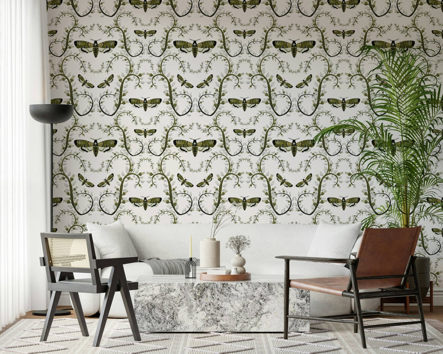 Death's - Head Hawkmoth Garden Wallpaper⁠