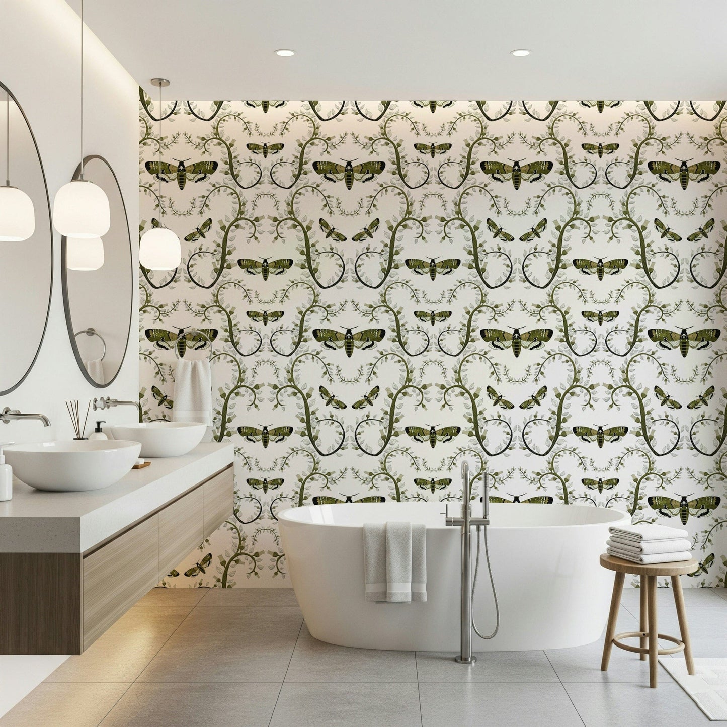 Death's - Head Hawkmoth Garden Wallpaper⁠