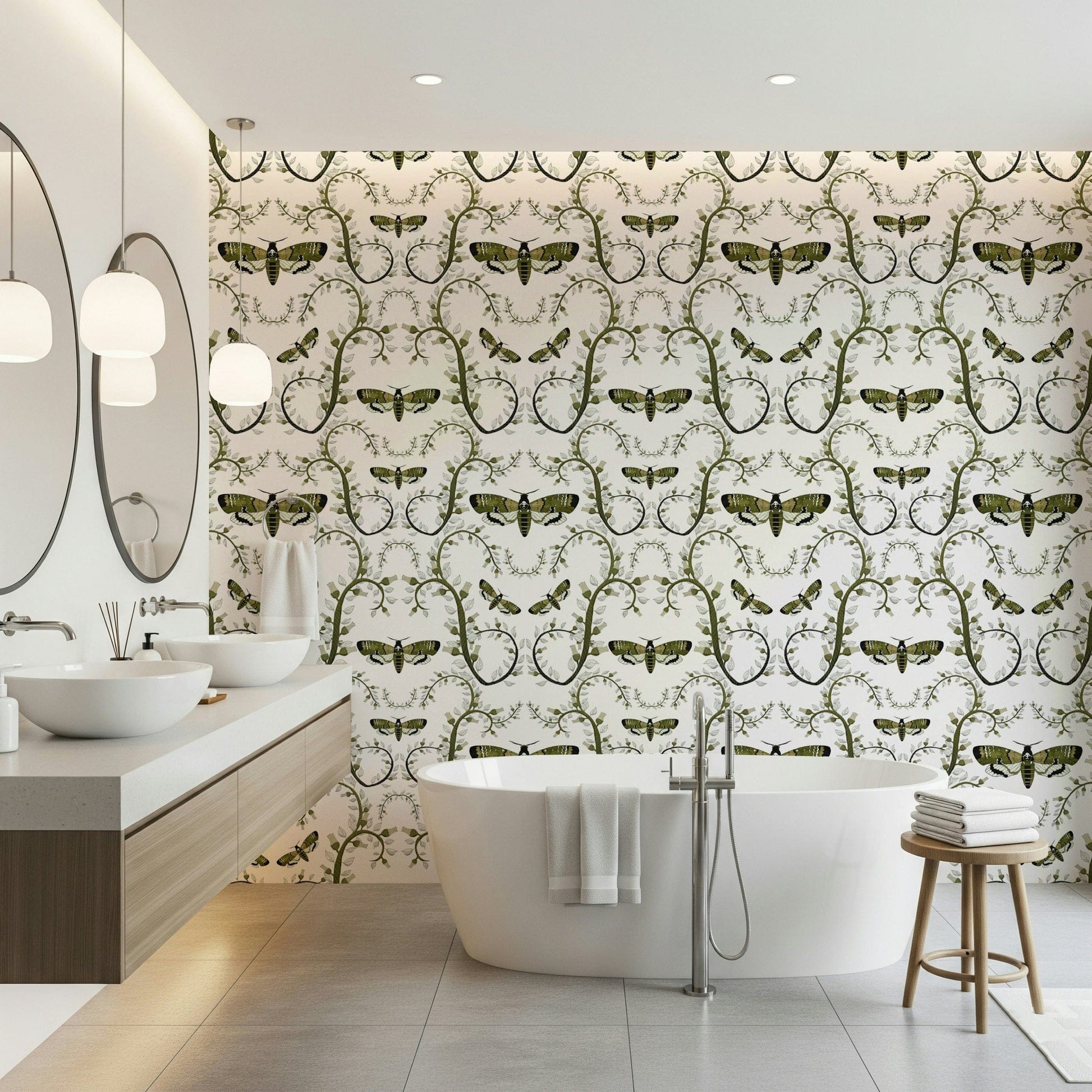 Death's - Head Hawkmoth Garden Wallpaper⁠