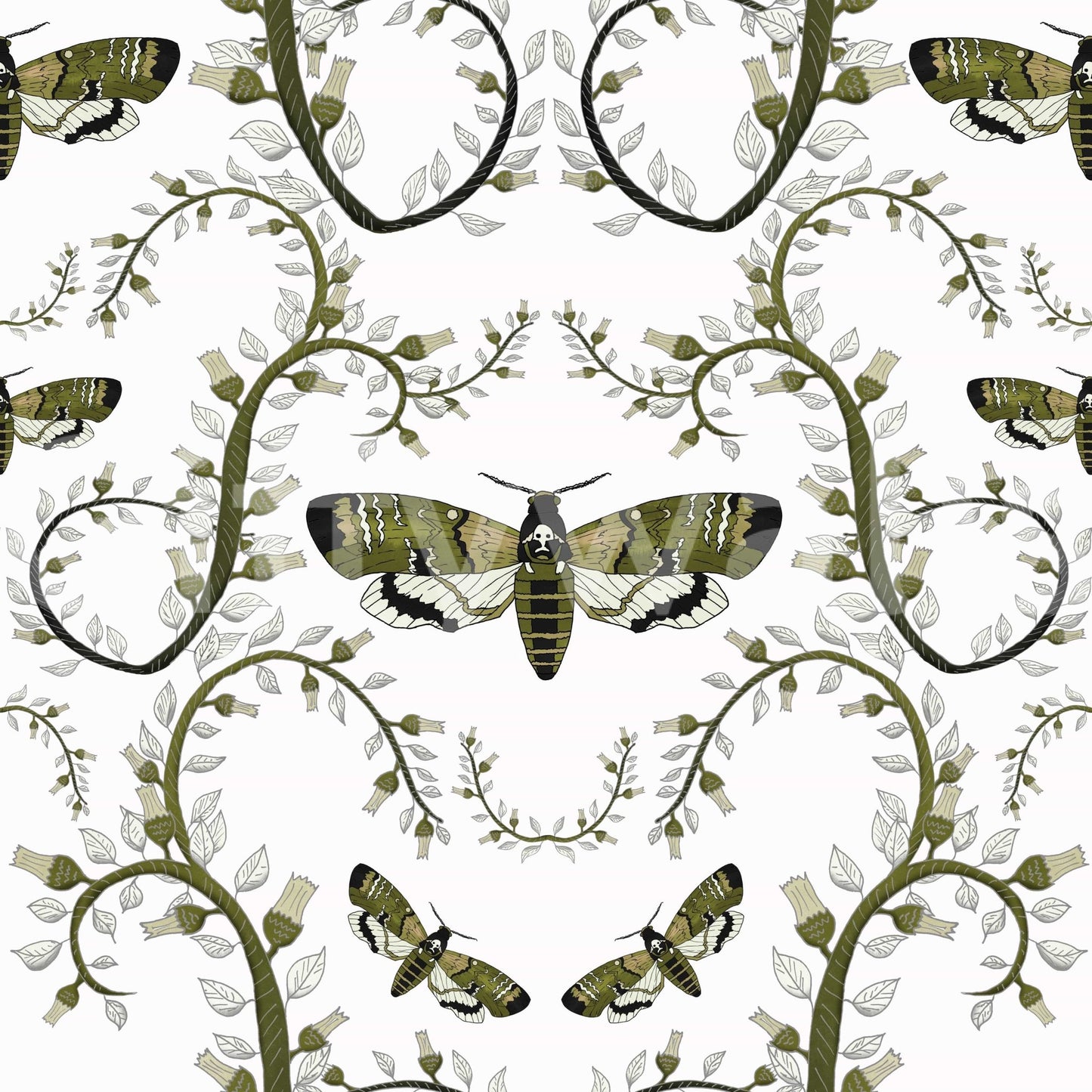 Death's - Head Hawkmoth Garden Wallpaper⁠