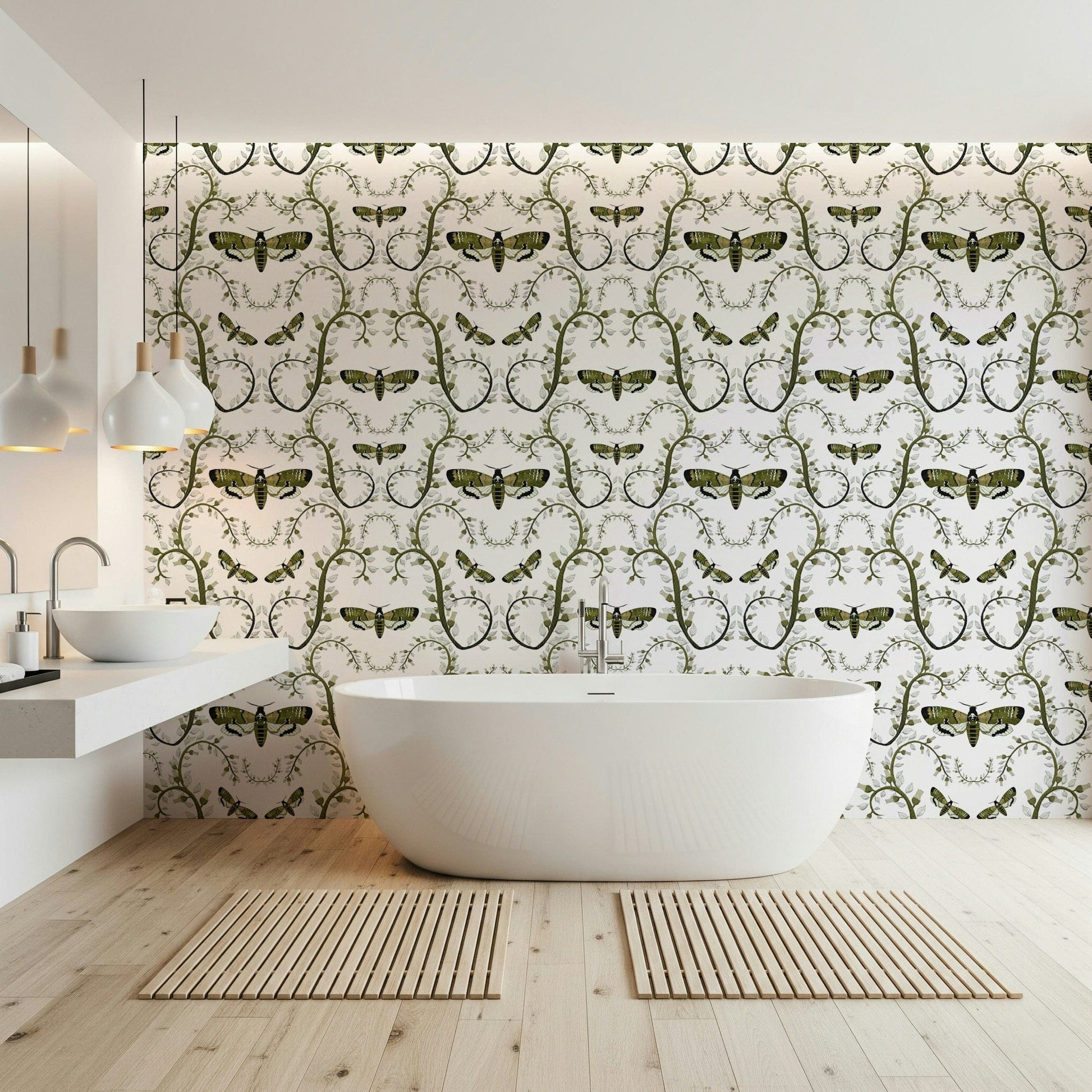 Death's - Head Hawkmoth Garden Wallpaper⁠